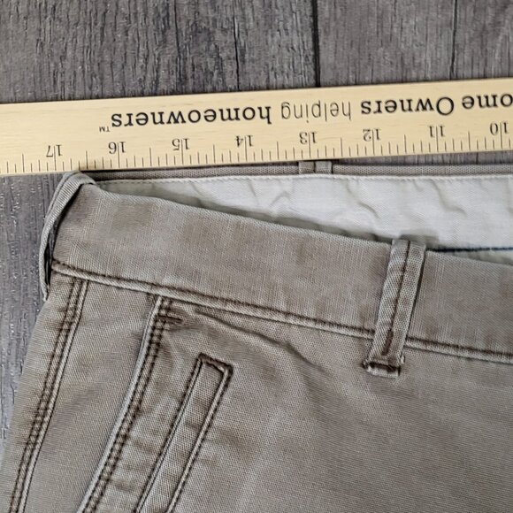 Haggar LK Life Khaki 34x34 Flat Front Relaxed Straight Chino Pants Beige - Picture 8 of 11